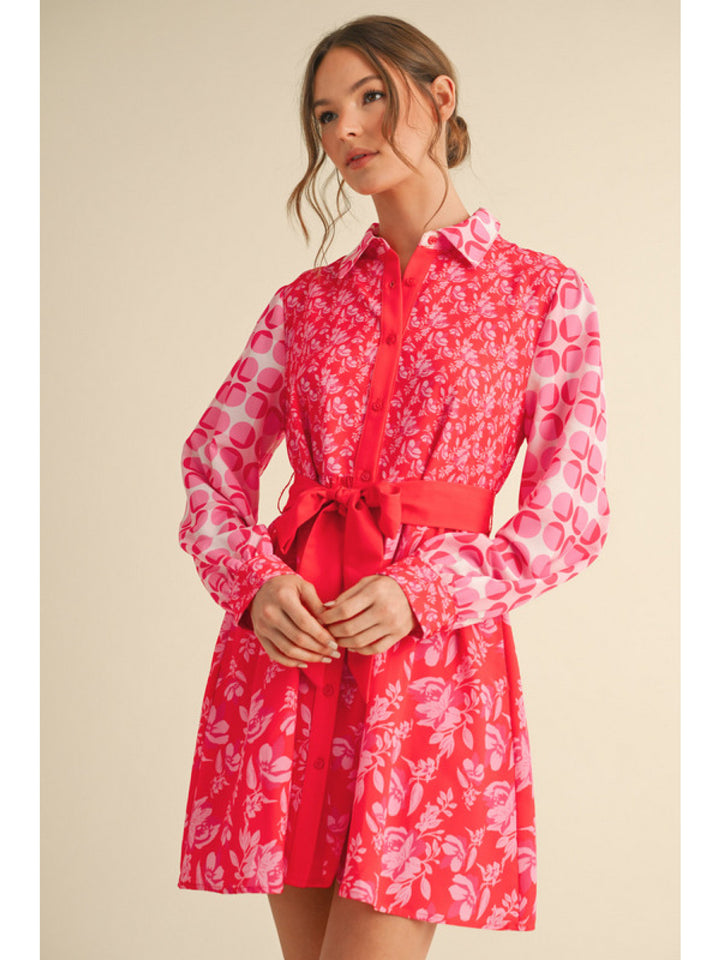 Rosie Retro Belted Shirt Dress