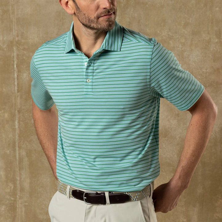 Duck Head Summerford Perf Jersey Polo Aspen Green