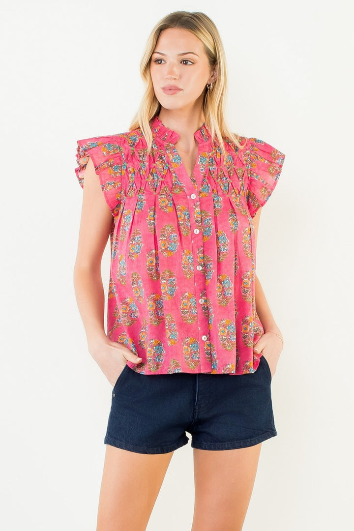 coral-floral-pleated-blouse-front
