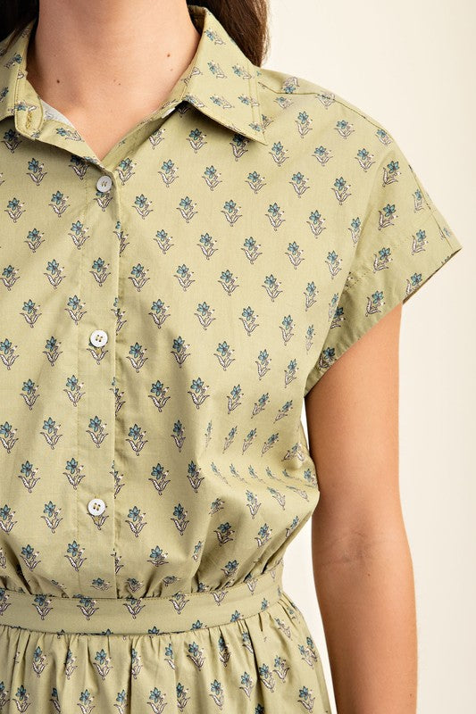 Pistachio Cropped Shirt