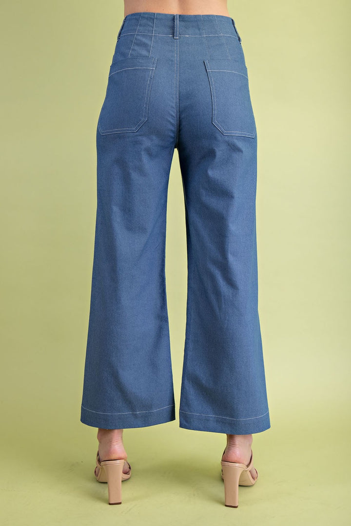 Cropped Wide Leg - Denim