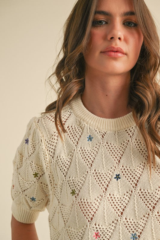 May Flowers Knit Top