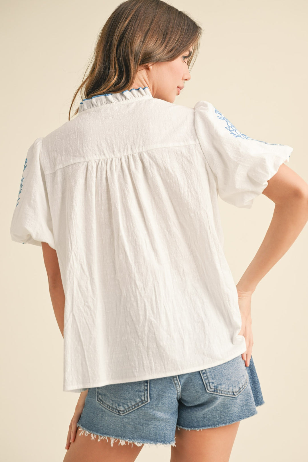 Santorini Stitch Top