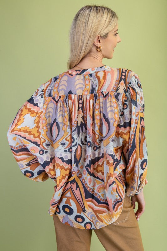 Terra Nova Top - Mint/Rust