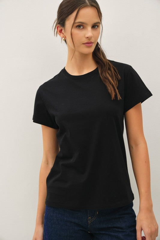 Cotton Jersey Tee - Black