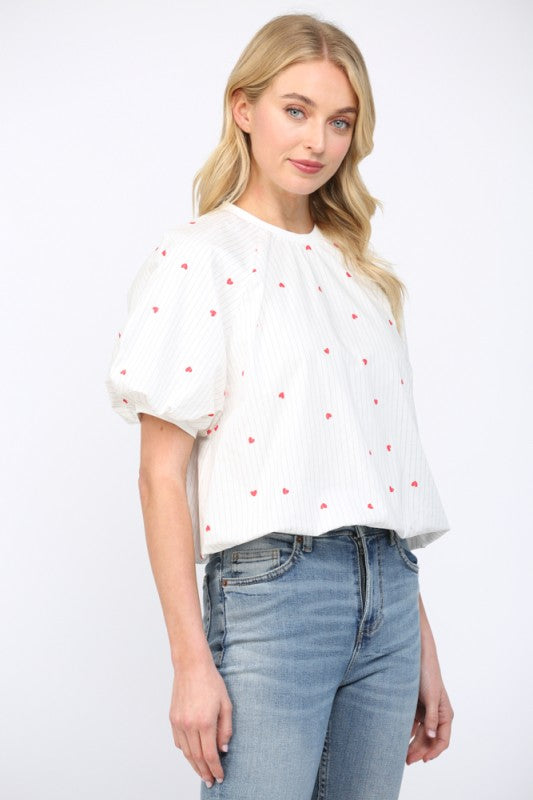 Love Note Puff Sleeve Top