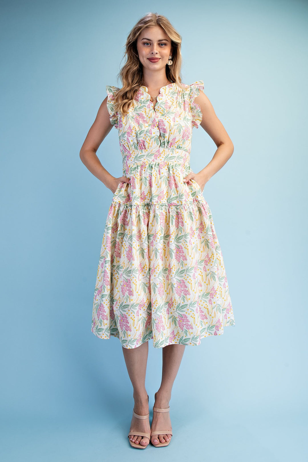 Blossom Breeze Floral Midi Dress