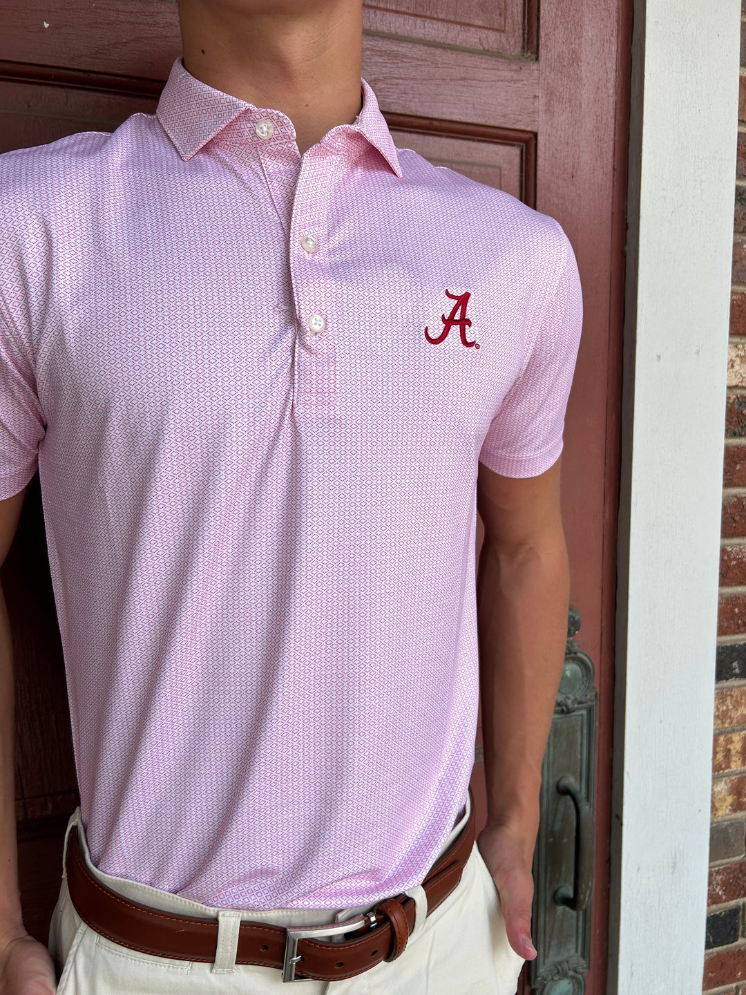 Alabama Slade Perf. Polo Crimson