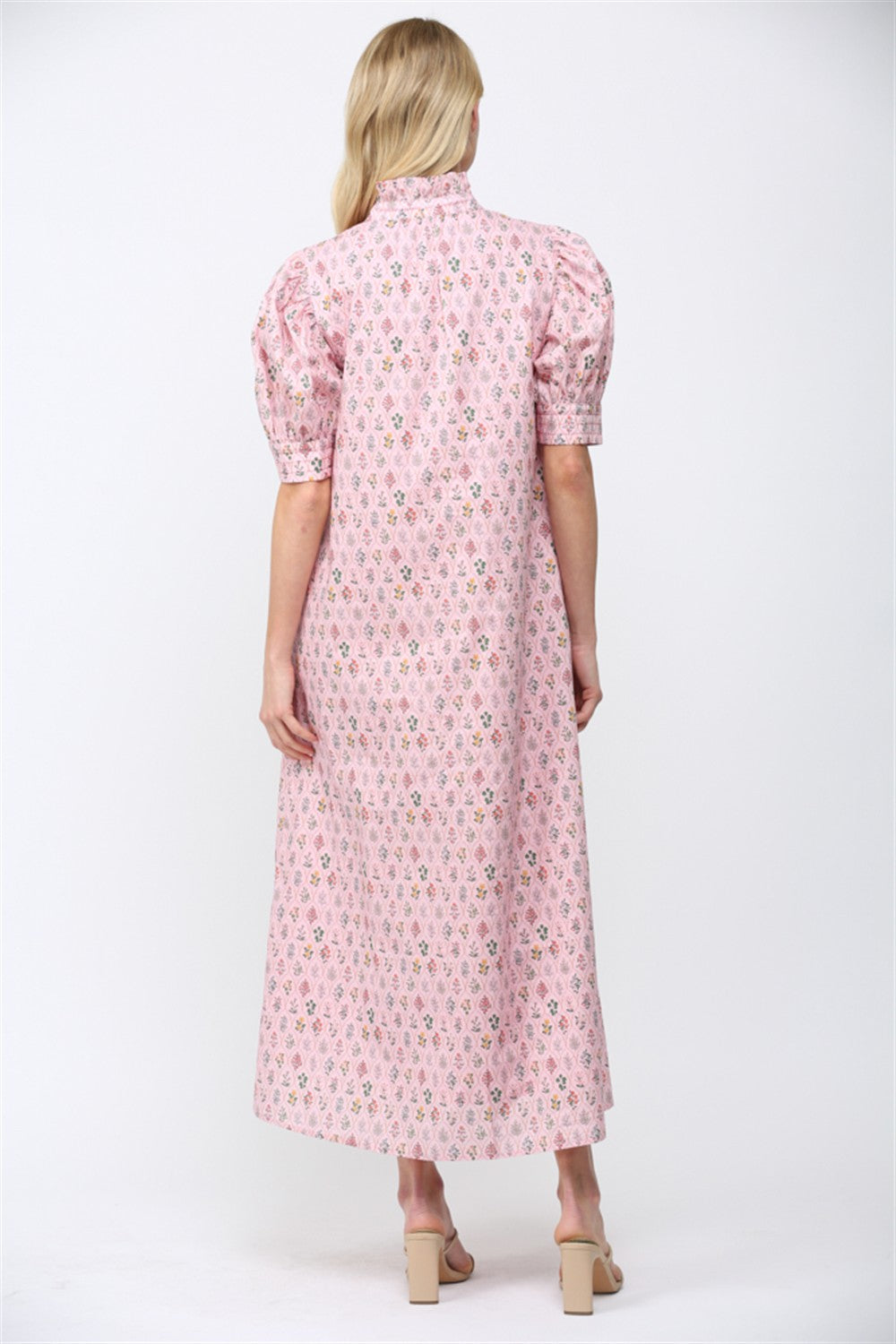 Pink Meadow Puff Sleeve Dress