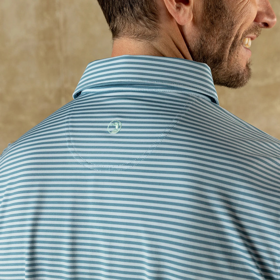 Duck Head Long Drive Perf Polo Sunwashed Blue