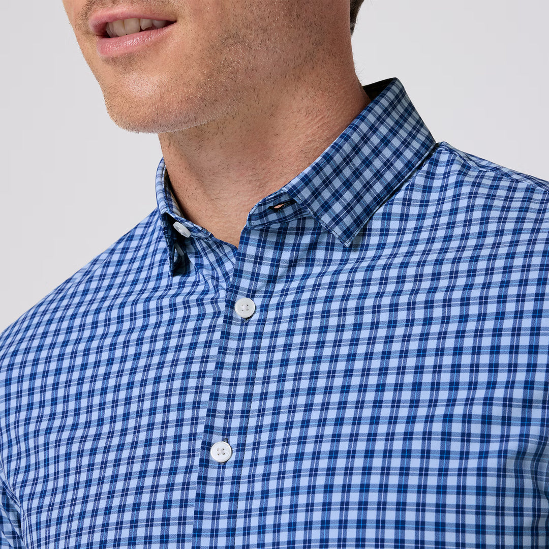 Leeward LS Cobalt Plaid