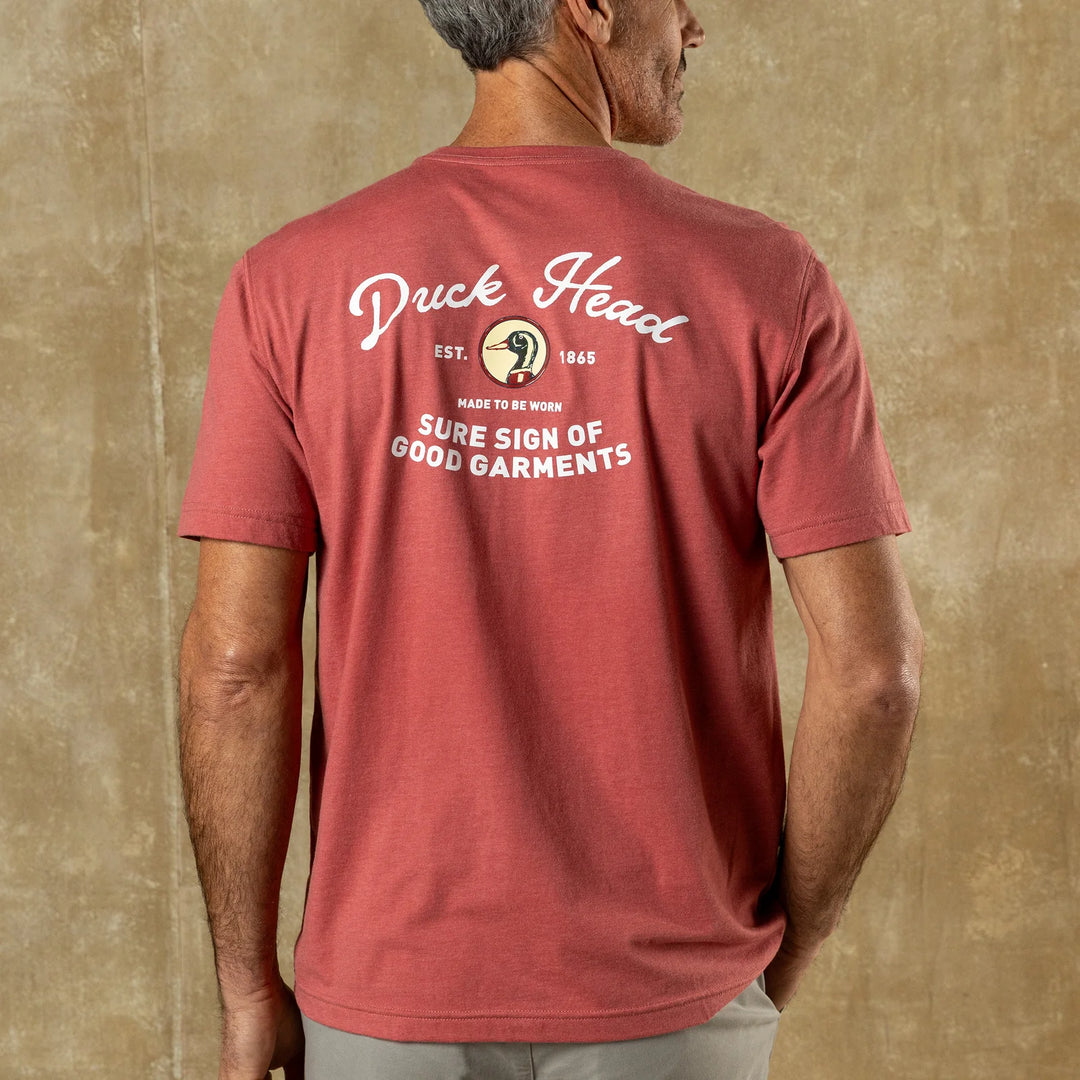 Duck Head Vintage Graphic T-Shirt Rosewood Heather