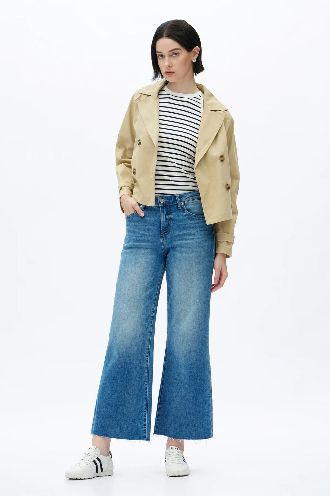 Mid Rise Wide Leg