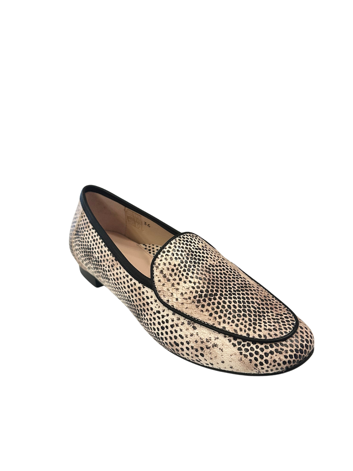 Snakeskin Loafer Piton Natural
