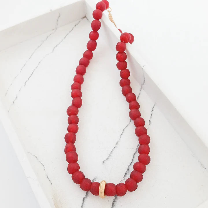 18" Glass Washer Necklace
