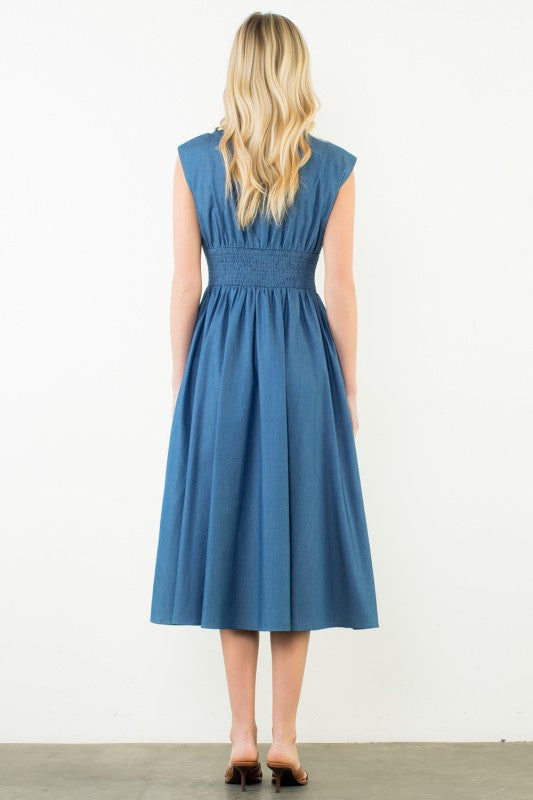 Sleeveless Denim Dress