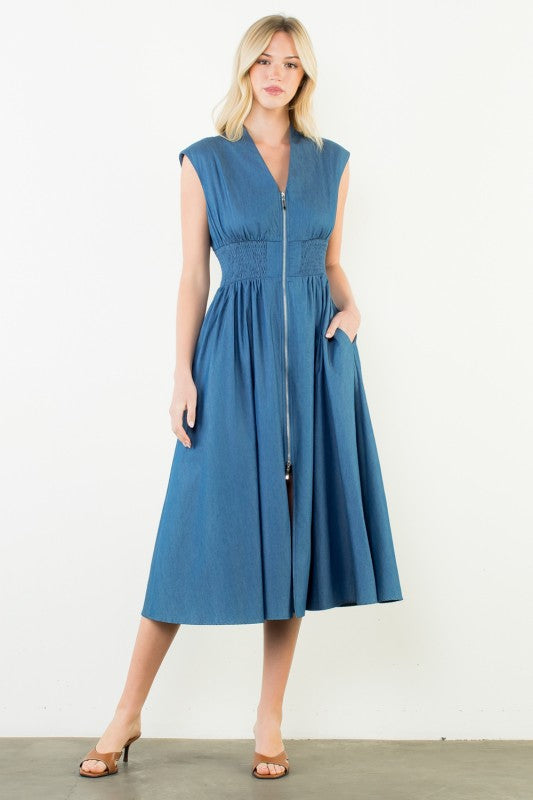 Sleeveless Denim Dress