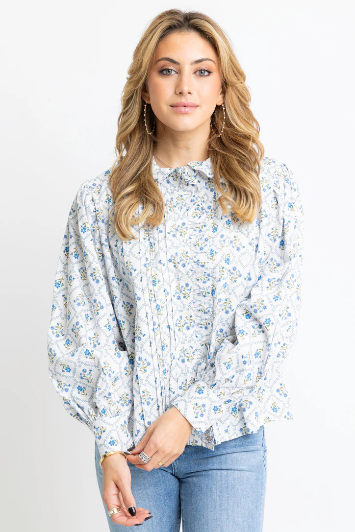 Forget-Me-Not Ruffle Blouse