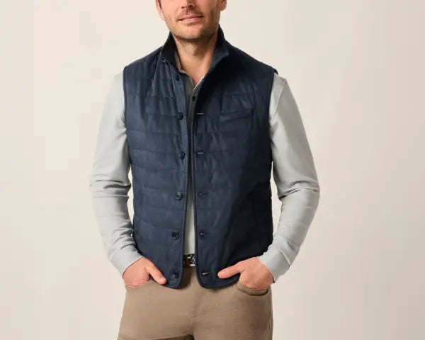 Sutter Top Shelf Quilted Puffer Vest Navy