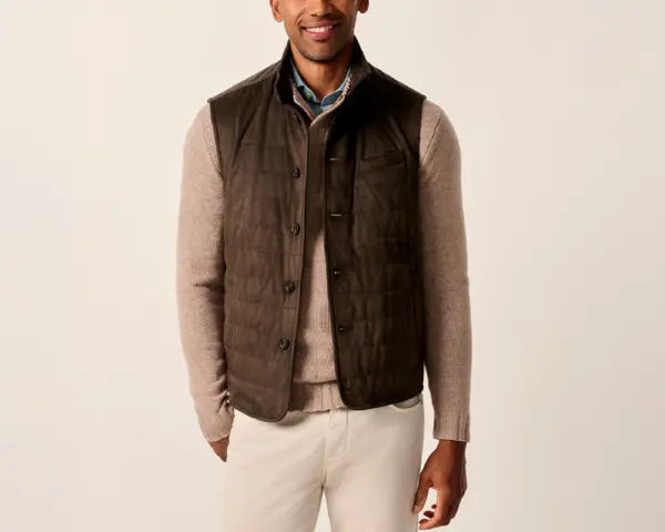 Corde Top Shelf Faux Suede Quilted Vest