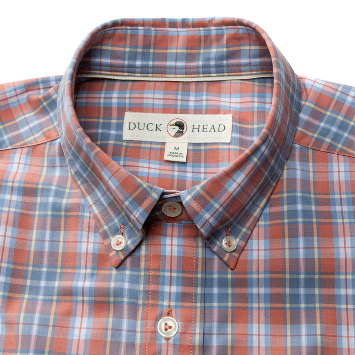 Duck Head Perf Poplin Sport Shirt Rosewood
