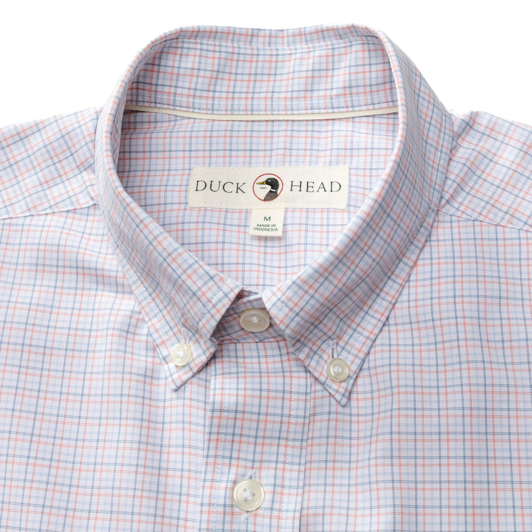 Duck Head Perf Poplin Sport Shirt Coral