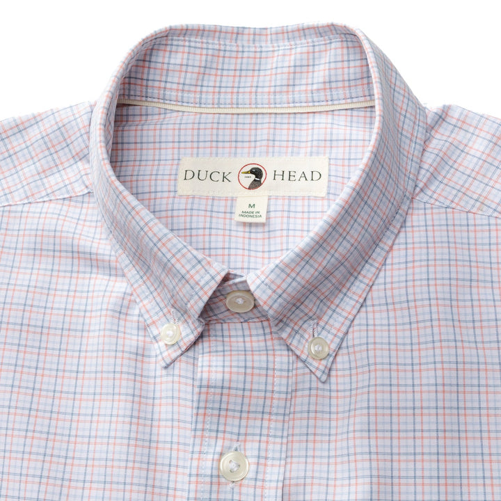 Duck Head Perf Poplin Sport Shirt Coral