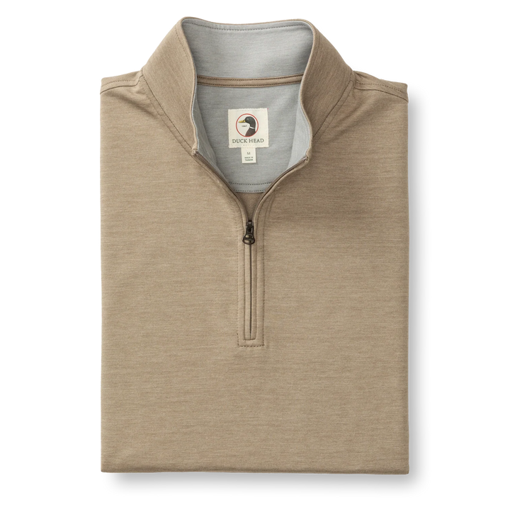 Duckhead Dunmore Quarter Zip Walnut