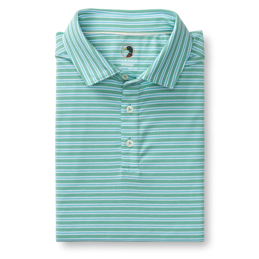 Duck Head Summerford Perf Jersey Polo Aspen Green