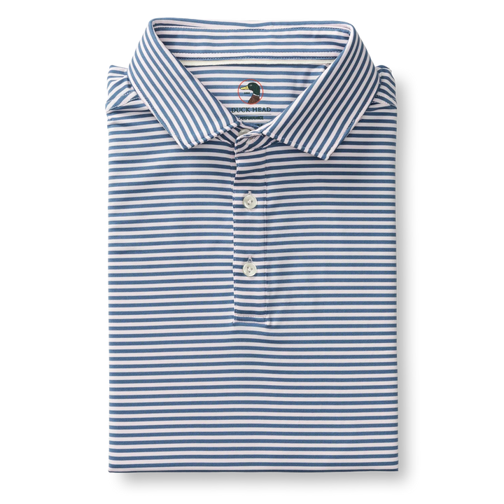 Duck Head Long Drive Perf Polo Blue Horizon