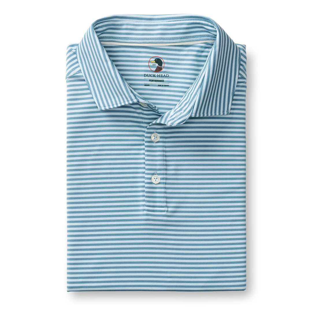 Duck Head Long Drive Perf Polo Sunwashed Blue