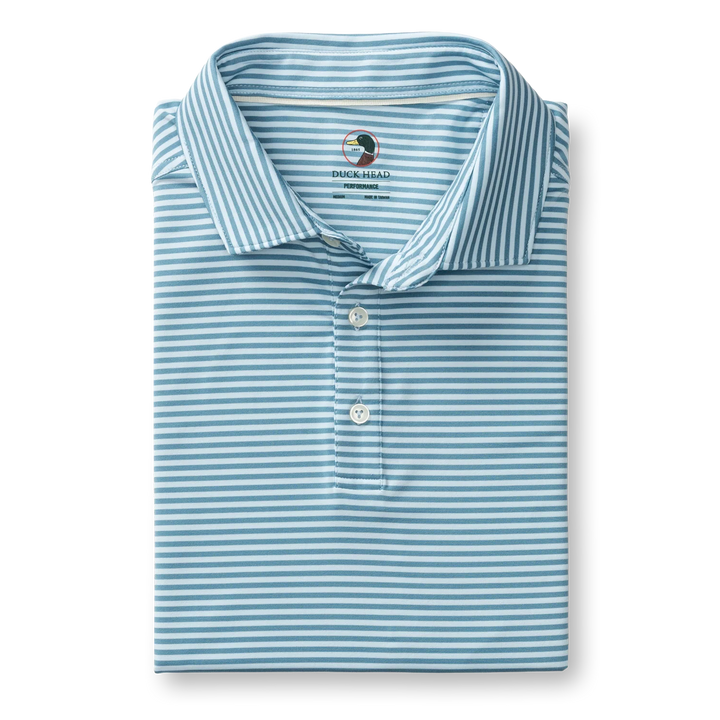 Duck Head Long Drive Perf Polo Sunwashed Blue