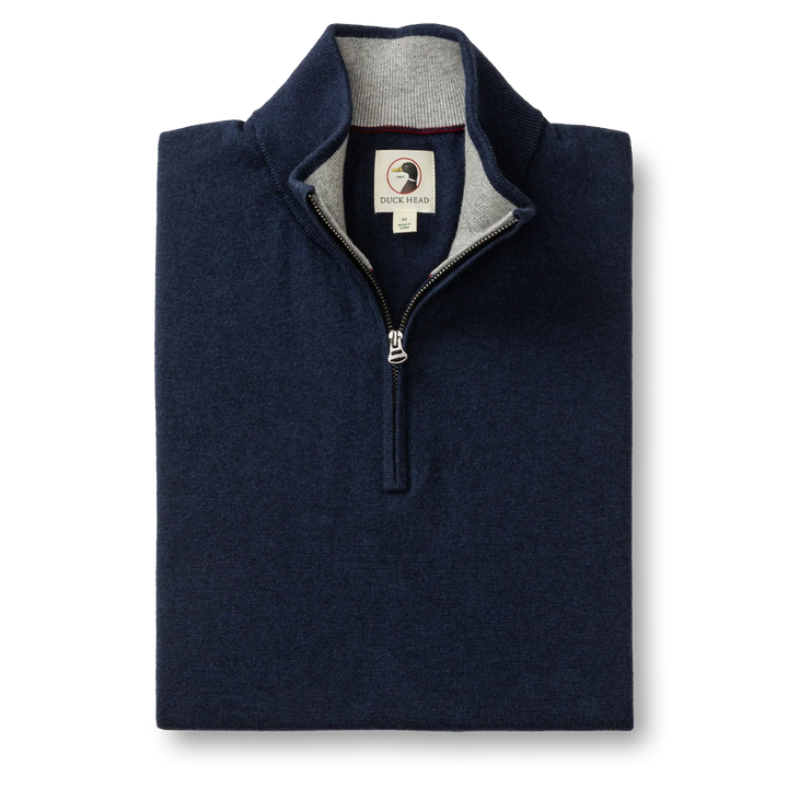 Duckhead Ridley Quarter Zip Blue