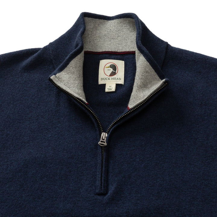 Duckhead Ridley Quarter Zip Blue
