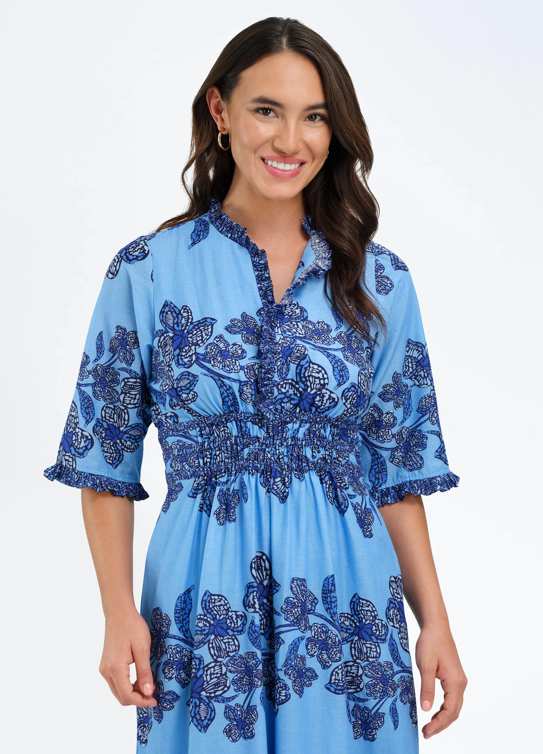 Flora Blue Daphne Midi Dress
