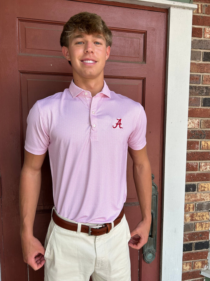 Alabama Slade Perf. Polo Crimson