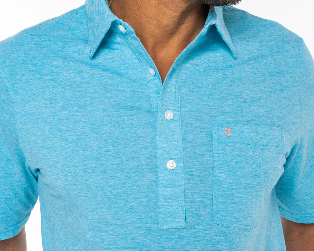 Top Shelf Players Shirt Teal Microstripe