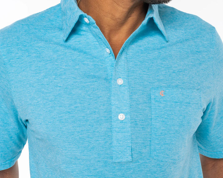 Top Shelf Players Shirt Teal Microstripe