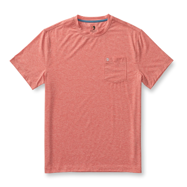 Duck Head Windward Perf T-Shirt Red Heather