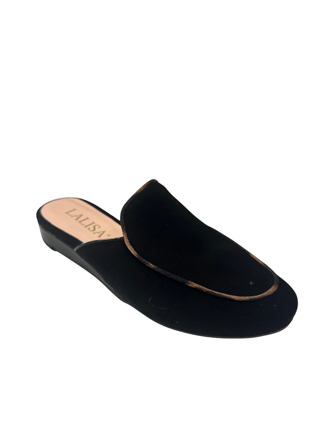 Suede/Patent Mule Black