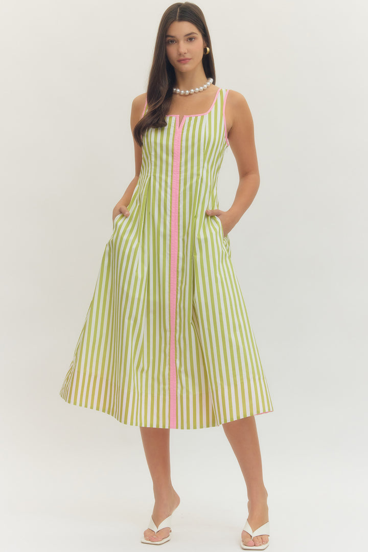 Palm Beach Stripe Midi