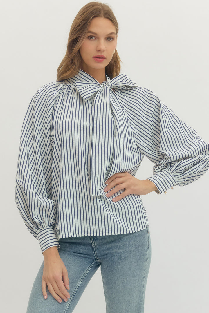 Harborline Neck Tie Blouse