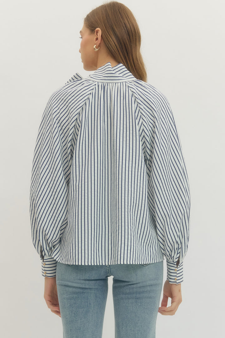 Harborline Neck Tie Blouse