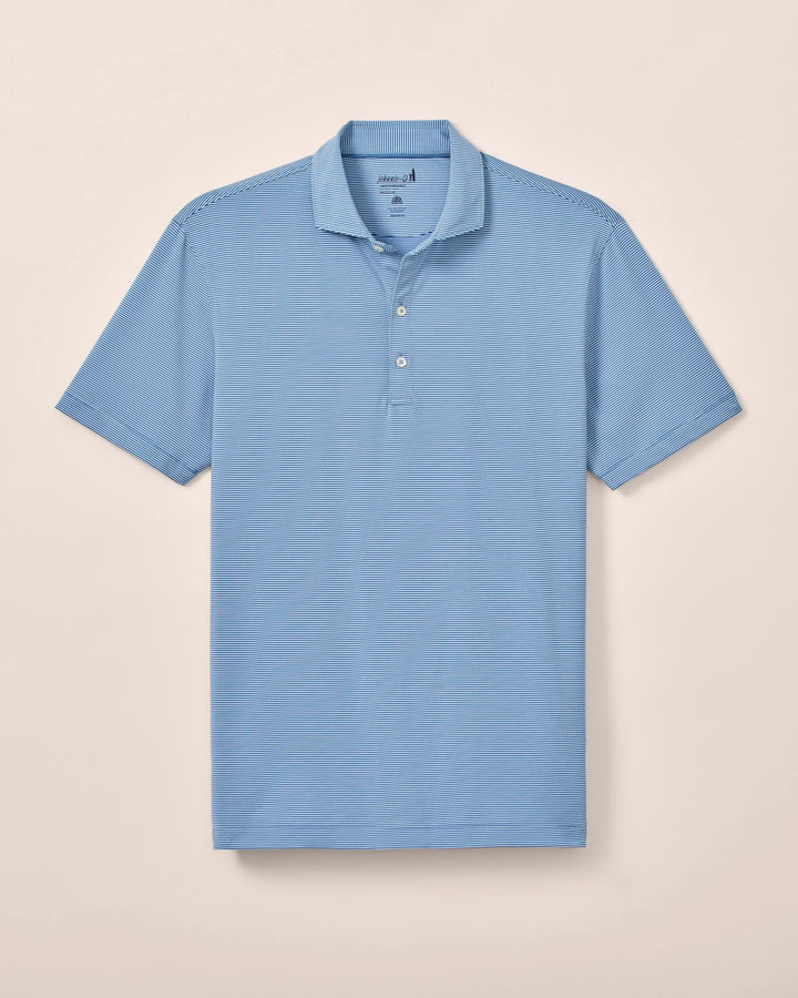 Johnnie-O Perf Jersey Polo Lyndonn Stripe Kona Lake