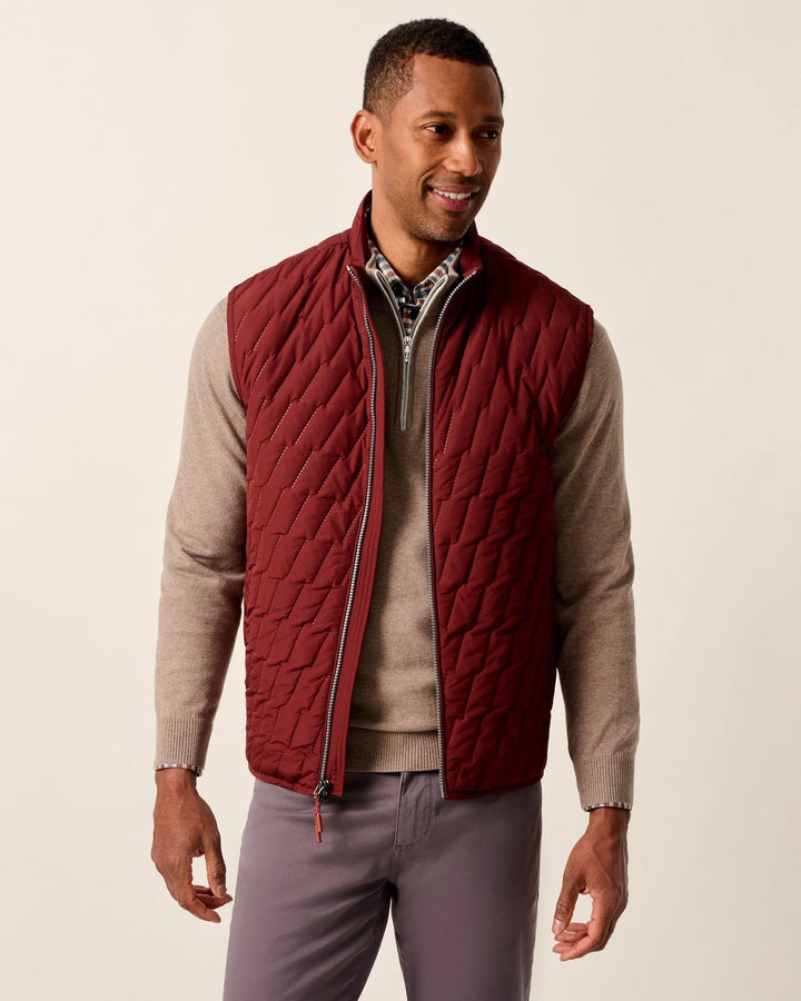 Belfry Quilted Vest Dark Maroon
