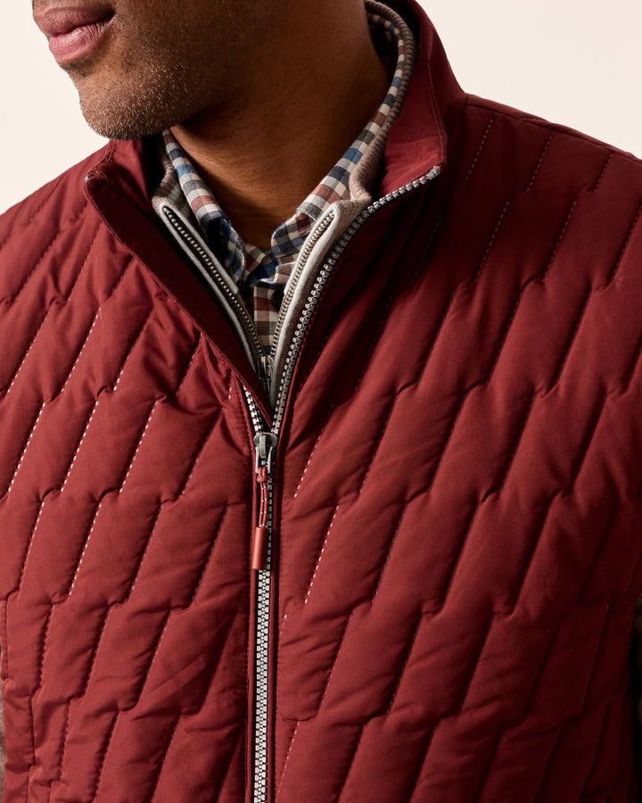 Belfry Quilted Vest Dark Maroon