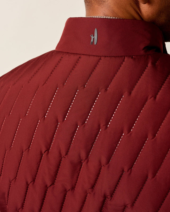 Belfry Quilted Vest Dark Maroon