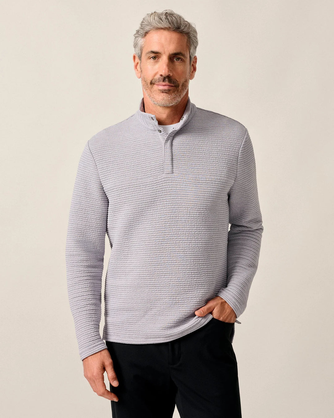 Benjy 1/4 Zip Snap Pullover Seal