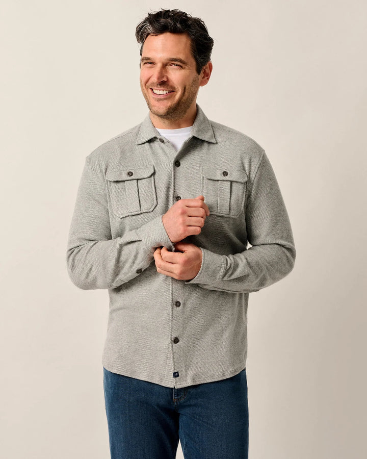 Carl Flannel Lodge Shirt Light Gray