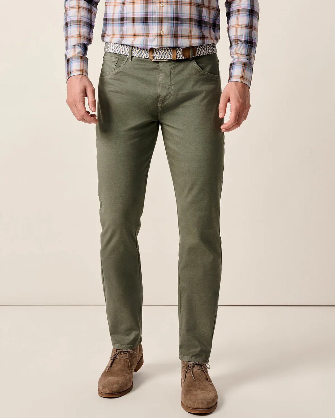 Carmel Sateen 5-Pocket Pant Agave Green